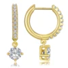 Gold 15mm Hoop Drop Earring