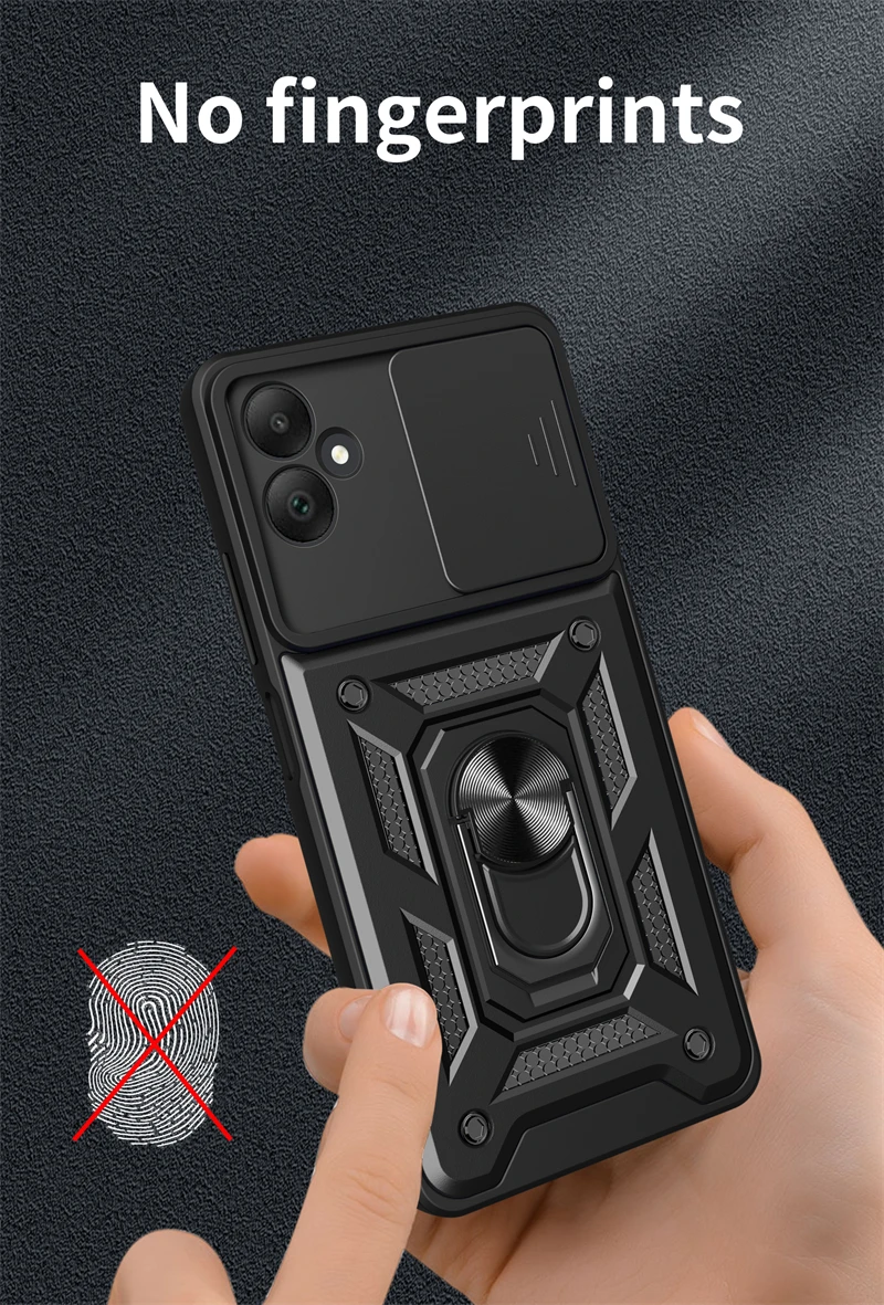 Funda Armor Ring Cubre Cámara Slide Para Samsung A54