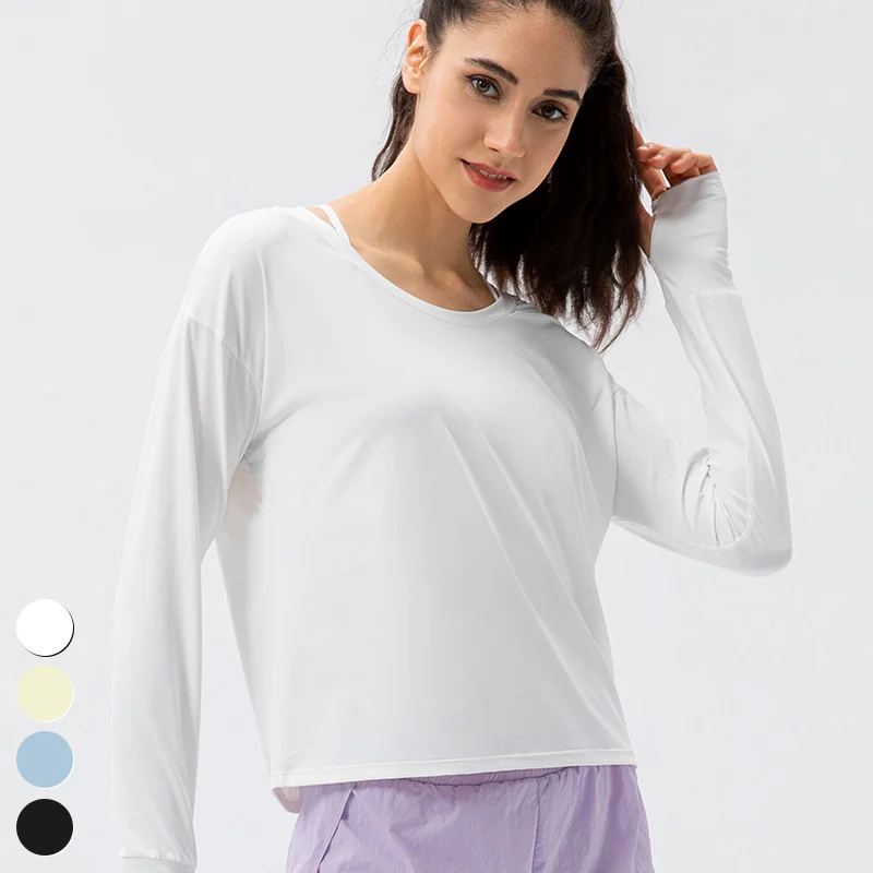 Holure 3er Pack Damen Langarmshirts UPF50+ - Sonnenschutz Performance Shirts