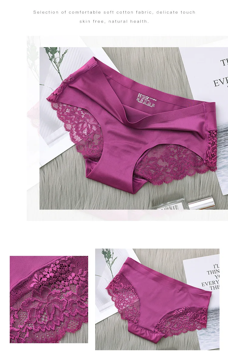 Lace Cotton Thong Lingerie Women Seamless Panties Women's Seamless