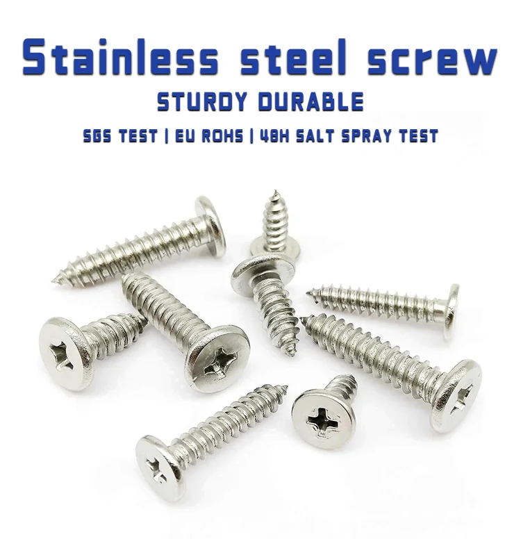 304 stainless steel round head self tapping small screws M1 M1.2 M1.4 M1.7 M2 M2.3 manufacture