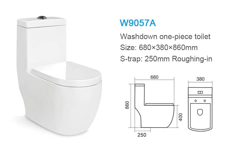 Baron W888 1-Piece Toilet Bowl