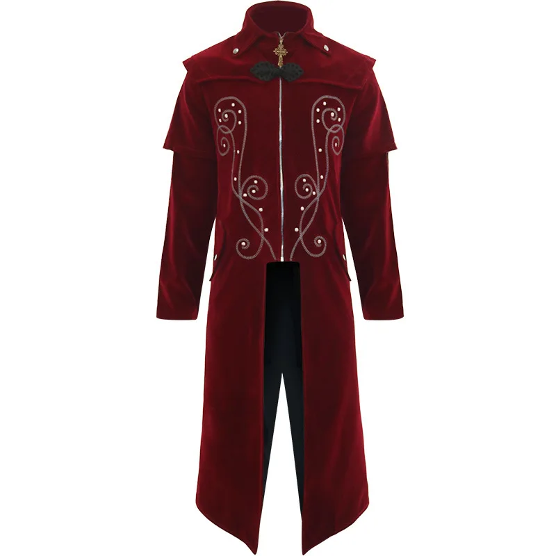 Manteau Steampunk Vintage Homme Queue-de-Pie – Trench Gothique Médiéval – Costume Automne Hiver