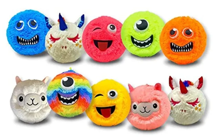 Fuzzy Monster Ball Bola Inflável Peluda 23cm 