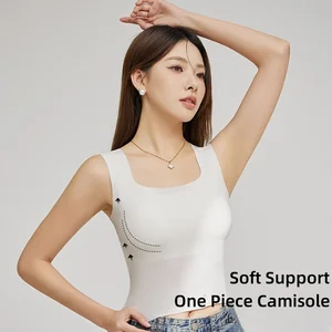 Brasier Para Mujer Women's Base Layer Vest with Halter Top Slimming Knitted White Top Fashionable Clothing Accessory