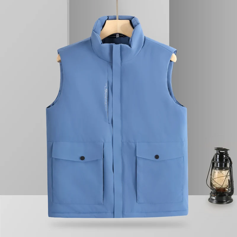 high quality oem custom logo winter sleeveless puffer vest polyester outerwear unisex winter vest