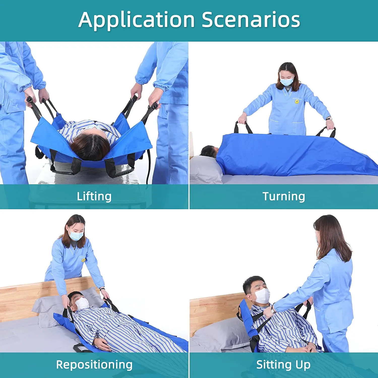 Patient Positioning Bed Pad Medical Slide Sheet Soft Stretcher Elderly