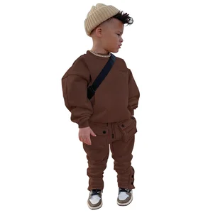 2026 Winter Autumn Fashion Streetwear Custom Designers Boy Girl Clothes Sweatshirt Sweatpants Tracksuit Kids Clothing Sets