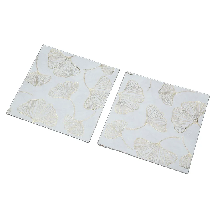 Индивидуальные печатные Коктейльные салфетки для вечеринок цветные бумажные обеденные