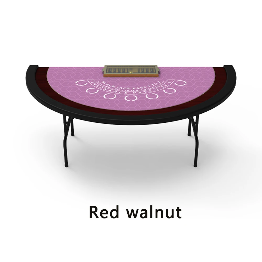 Table De Poker Pliable Mingone - Pour 8 Joueurs, Feutrine Professionnelle, Porte-gobelets Intégrés