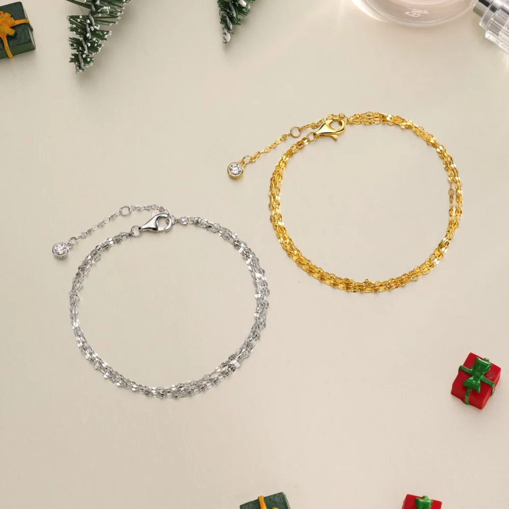 KAKODIY fashion trend design boutique 925 Sterling Silver multi-layer chain 5A zirconia tail pendant bracelet Christmas gift detail 1