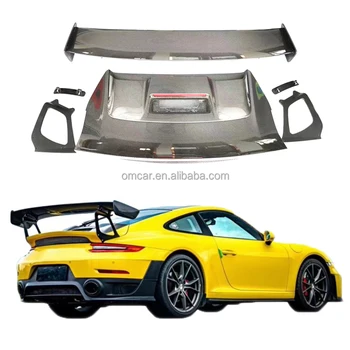 For Porsche 911 991 GT2RS Spoiler Car Dry Carbon Fiber Rear Trunk Spoiler Wing For Porsche 911 991 Carrera Tuning Parts