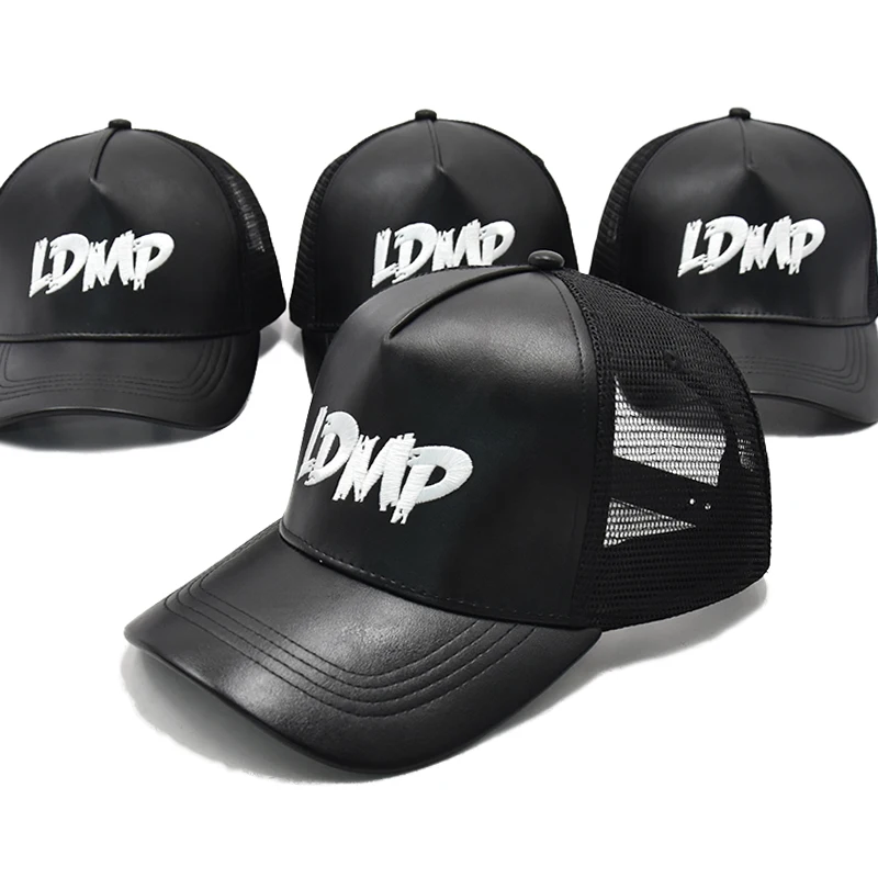 Custom High Quality Men Gorras Embroidery Waterproof Reflective Leather