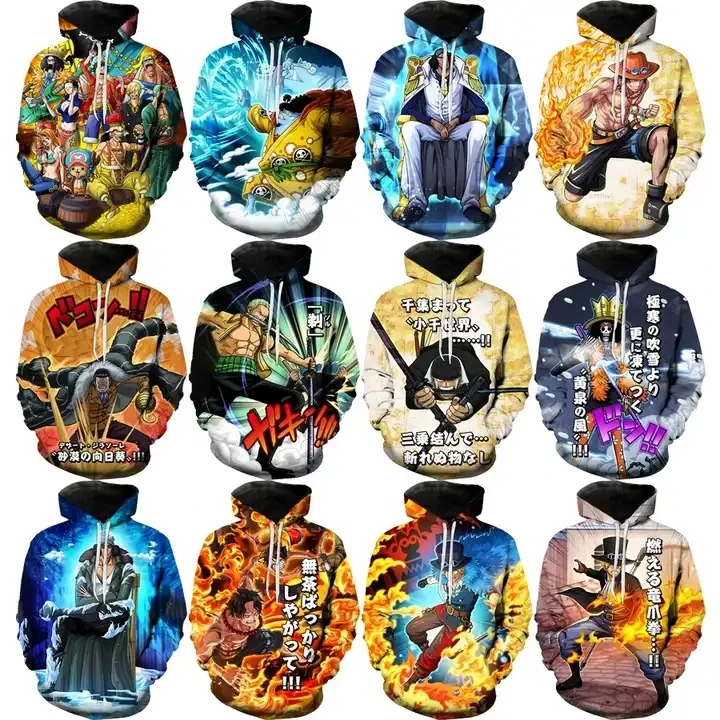 (g) グラム HOODIE COAT ONE PIECE サイズフリー One Piece Hoodie Anime - Customizable Oversized Sweatshirt
