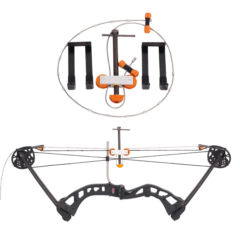 Universal Stainless Steel Archery Compound Bow Press & Quad Limb L Bracket Combo 