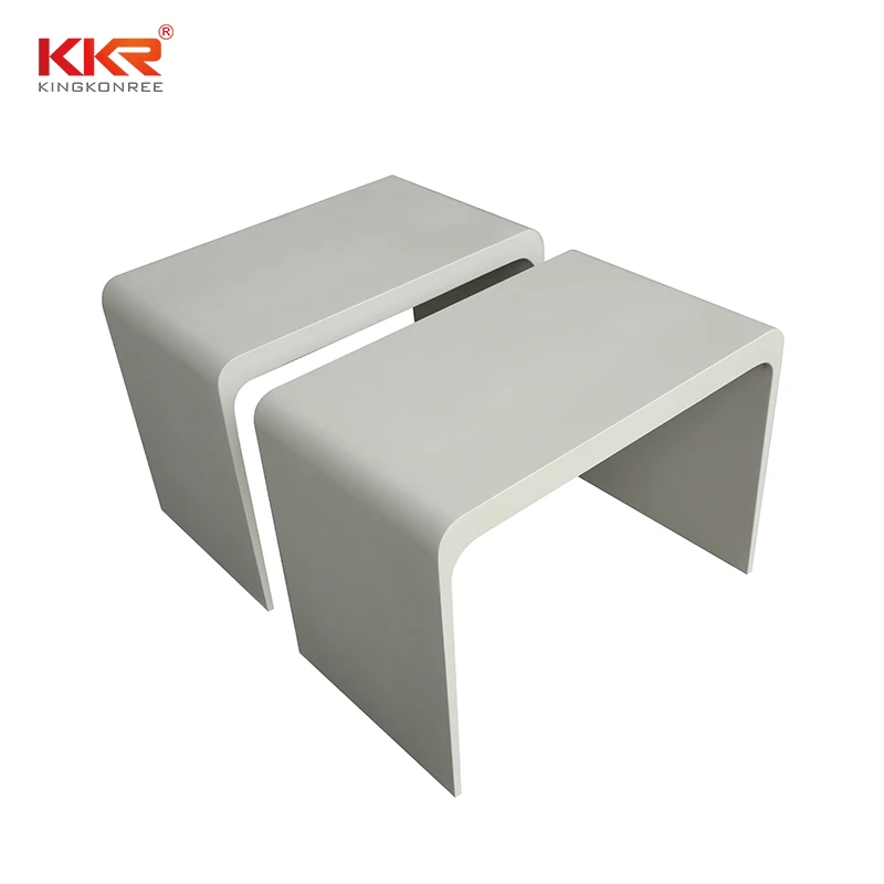 KKR Factory Good Price Customized Color Modern Design Shower Bath Stool Acrylic Shower Bench Bathroom Stool