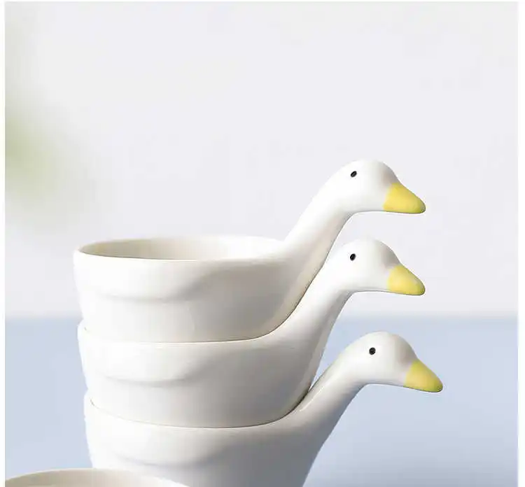 Ceramic Cute Duckling Bowl Small Sauce Bowl Seasoning Plate Snack