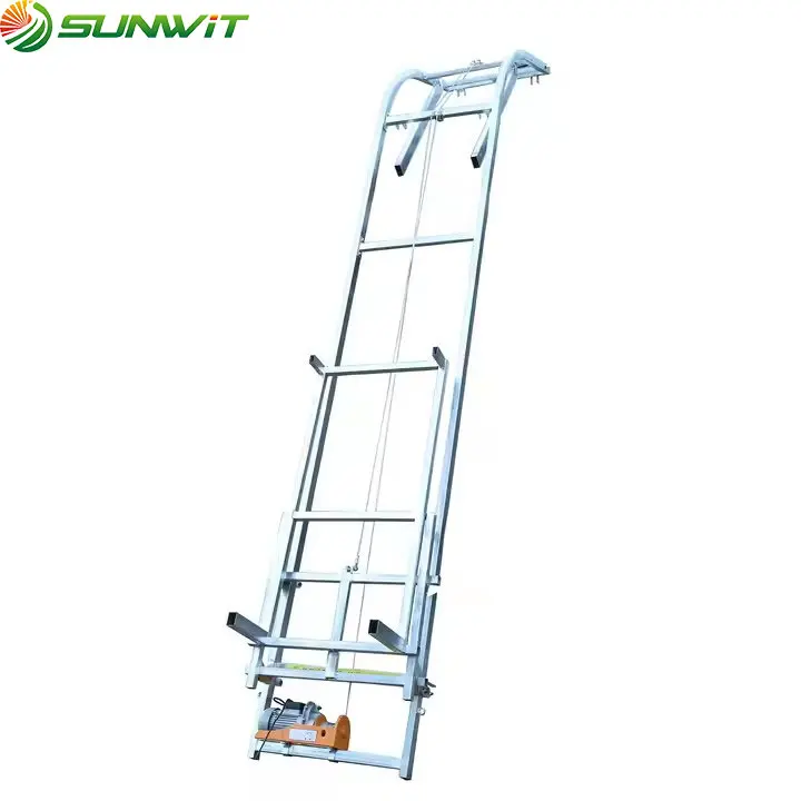 Cargo Elevator for Construction Solar Power Panel Lifting Machine Electric Ladder Hoist Roof Tiles Adjustable Lift Materials