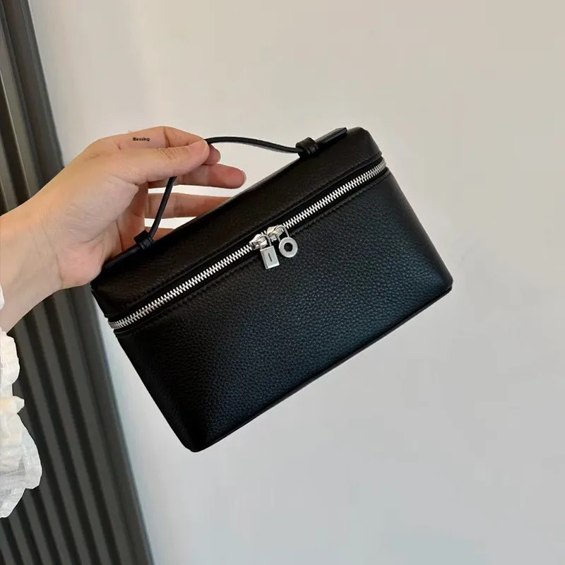 Women’s Genuine Leather ZIP Closure Single Strap LP19 Tote Crossbody Bag White Mini Urban Simplicity 2026 New
