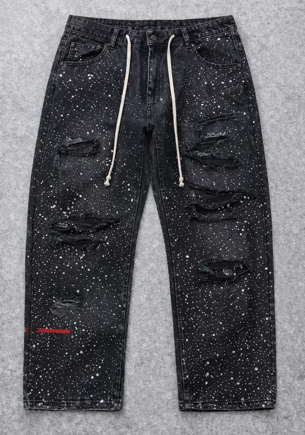 Custom Baggy Oversized Custom Oversized Vintage Custom Pattern 3d Embroidery Y2k Straight Leg Acid Wash Jeans Pants for Men gallery 7