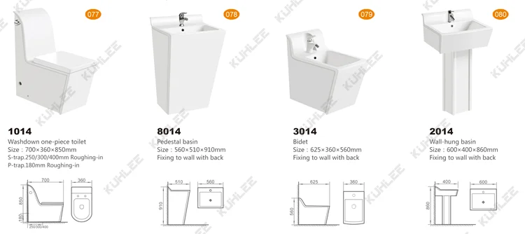 Wholesale Complete Square Sanitary Ware Toilet sets Bathroom Peeping Chinese WC Toilet With Sinks Bidet Sets