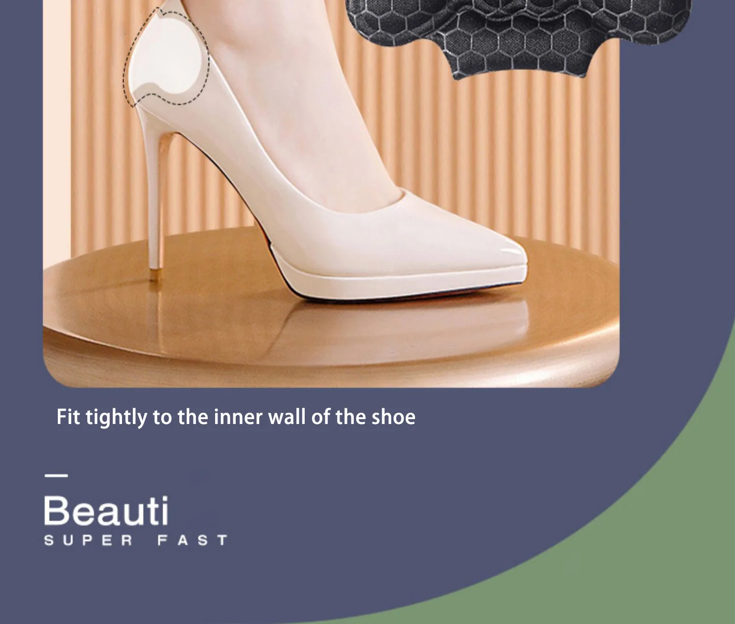 Anti-Wear Heel Patch with Butterfly Back, Prevent Skidding & Shoe Loss