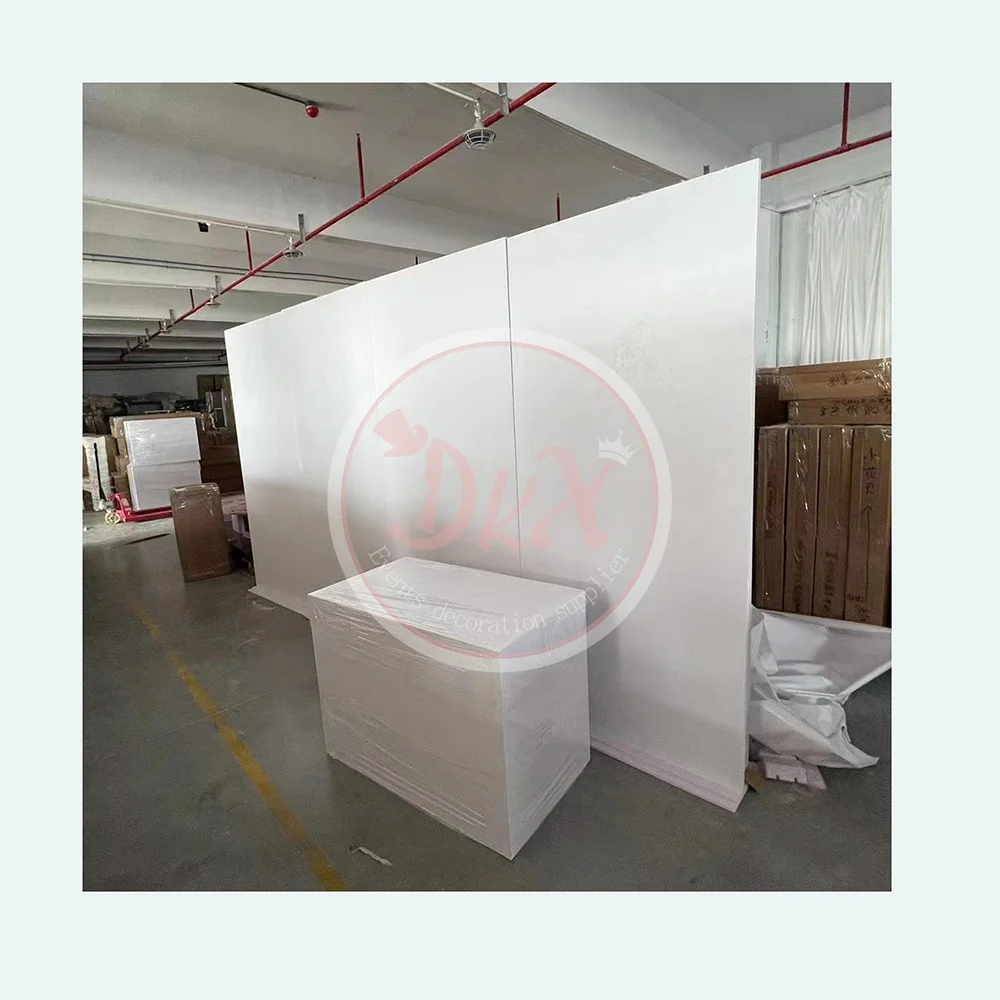 Cheaper White Simple Pvc Panel Cardboard Wedding Backdrop Back Drop Boards for Sales