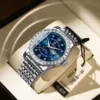 Cara blanca azul acero