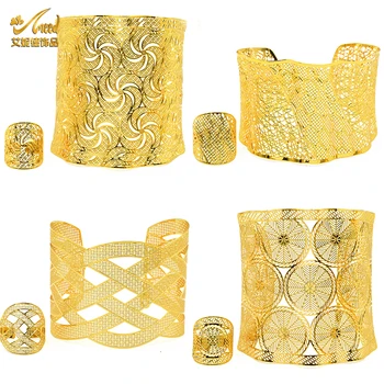 Custom Fashion Hawaiian Personalised Jewelry 24K Gold Plated Charm Cuff Bracelets & Bangles