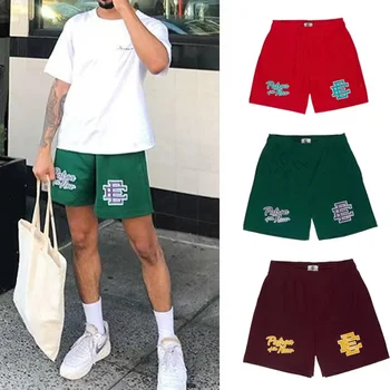 American Fashion Brand EE Men Shorts  Sublimation Printing Logo High Quality Jogger Basketball Polyester  Mens Mesh Shorts