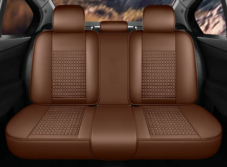 Full Set Universal Pvc Leather 5d Car Seat Cover With Car Seat Cushion ...