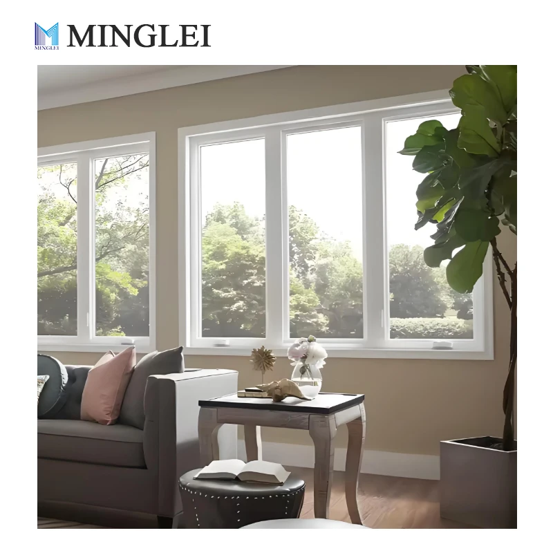 China Manufacturer Top Brand Bullet Proof Low-e Double/Triple Glass Pvc UPVC Doors and Windows Casement Window for Bedroom