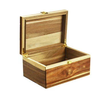Vintage solid Wooden Wrap Collect clamshell Gift Box Wood Household wood jewelry Keepsake Storage Box