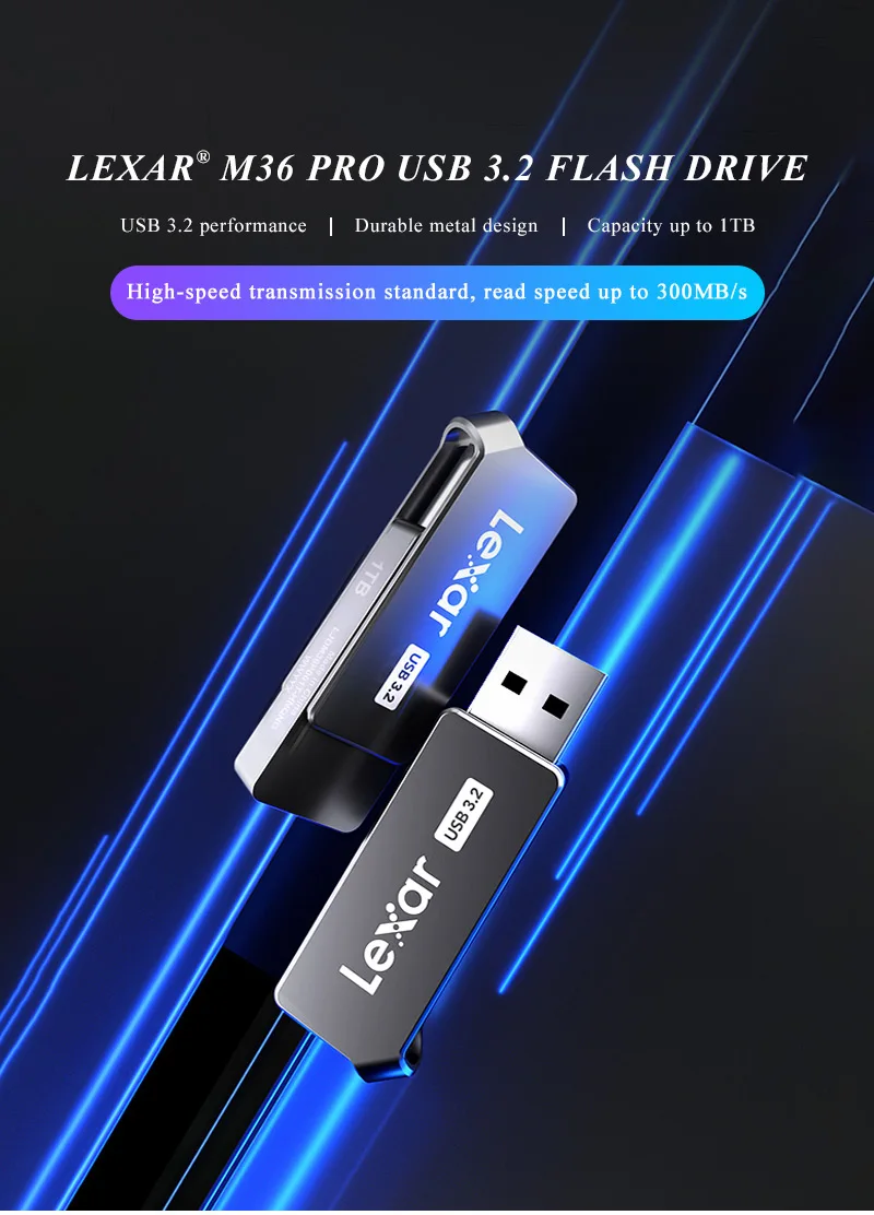 100% Original Lexar JUMPDRIVE M36 Pro USB Flash Drive 1TB High Speed 250mb/s Memory Stick 512GB USB 3.2 Metal USB Pendrive - ANKUX.COM
