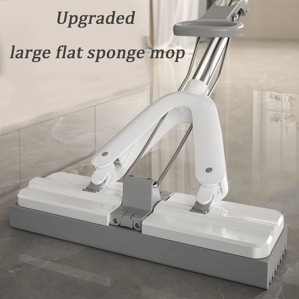 Handsfree Magic Microfiber Mop Head High Efficiency Steel Pole Dry Mop