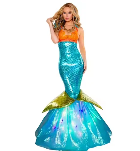 fitted lace wedding dress Mermaid Deluxe Cosplay Adult Costume main image 1