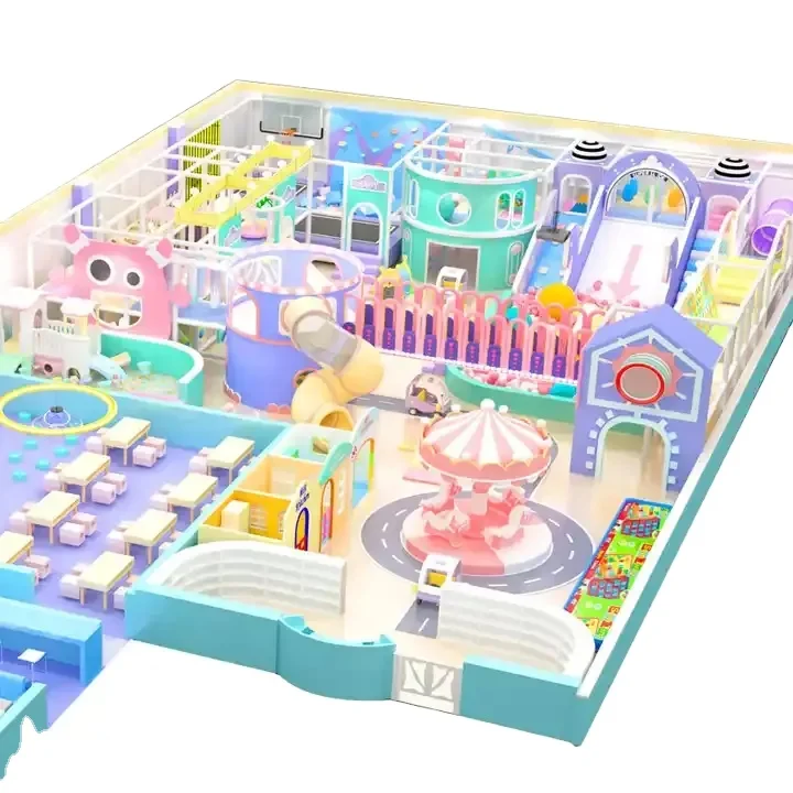 Ifun Macaron Theme Customized Indoor SOFT Playground Maze Indoor Soft Play Area for FUN