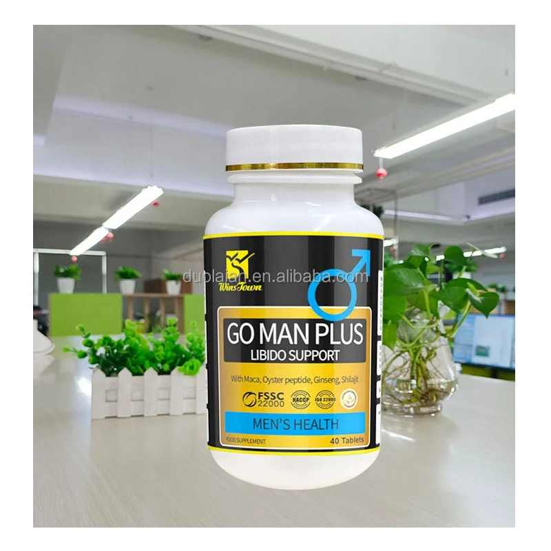 Healthy Go Men Plus Libido Support Tablets Natural Herbal Man Power Energy Shilajit Supplement Maca Ginseng Strength Pills