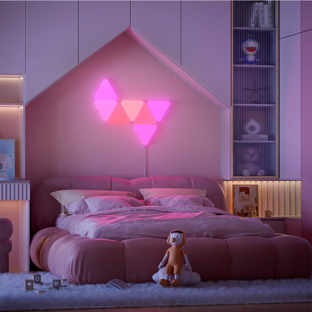 Smart Light Panel LED Triangle Lights RGBIC Game Sync