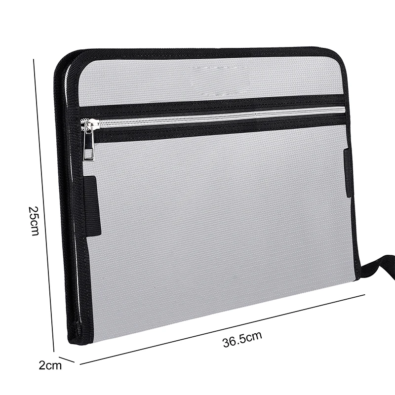 Fireproof Expanding File Folder With 24 Multicolored Pockets Portable