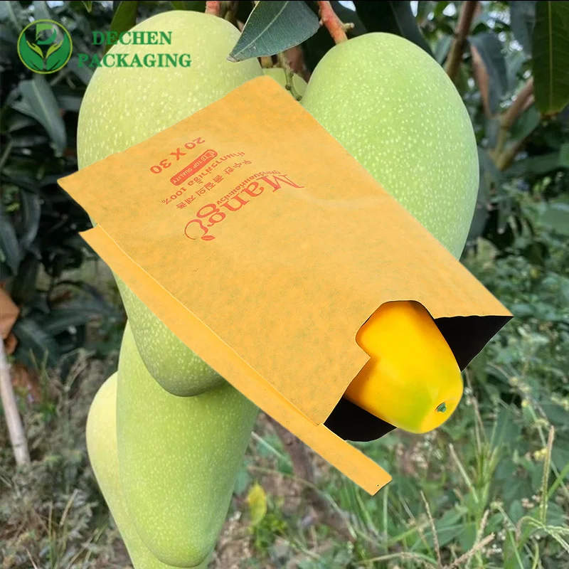 Free Sample Protection Wax Coated Paper Bag Fruit Covering Growing Bags