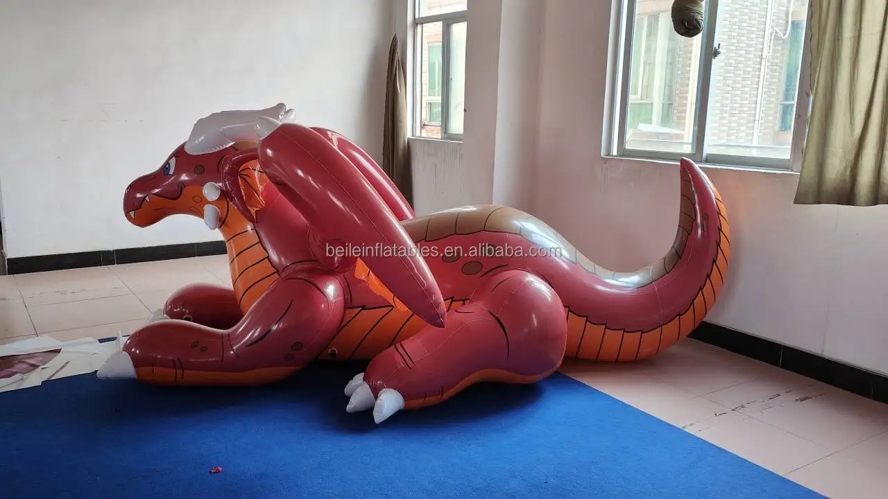 Custom Red Dragon PVC Inflatable Cartoon Animal Models for Advertising Toys