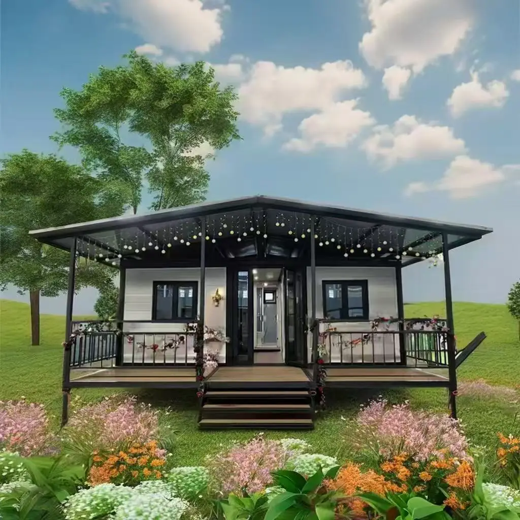 Granny Flat Prefab Villa Expandable 40Ft 20Ft Container House 2-4 ...