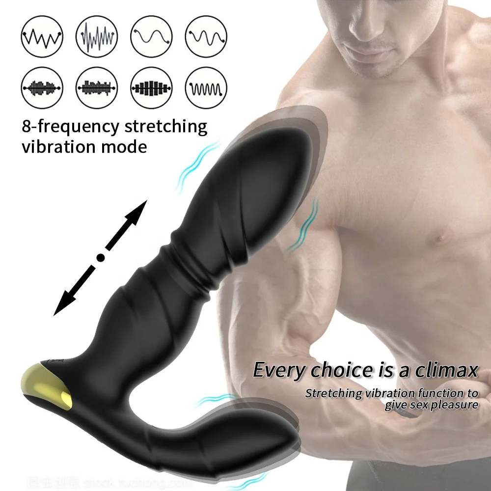 Realistischer Stoender Anal-Vibrator mit Fernbedienung, 8 Sto- und 8  Vibrationsmodi Prostata-Massagegert Vibrierender Butt Plug fr Mnner