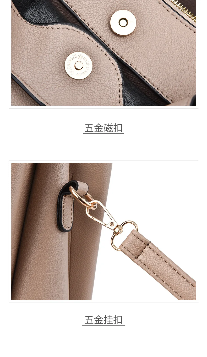 New Style Casual Women's Bags Soft Leather Ladies Handbags Multi Layer Large-capacity Single-shoulder Bag Hand Bags