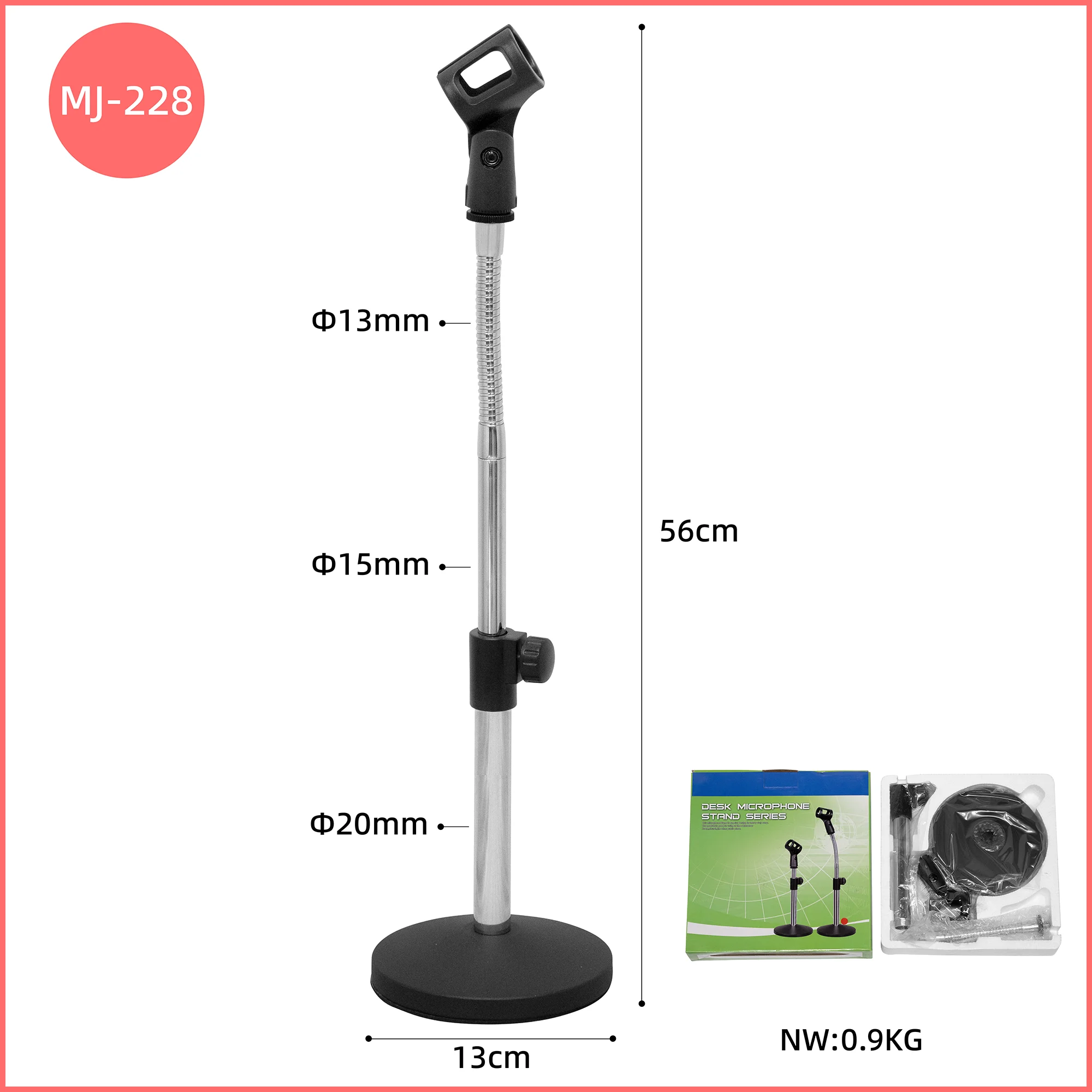 TM-228 Заводская поставка регулируемая высота настольная подставка для микрофона с модернизированным зажимом