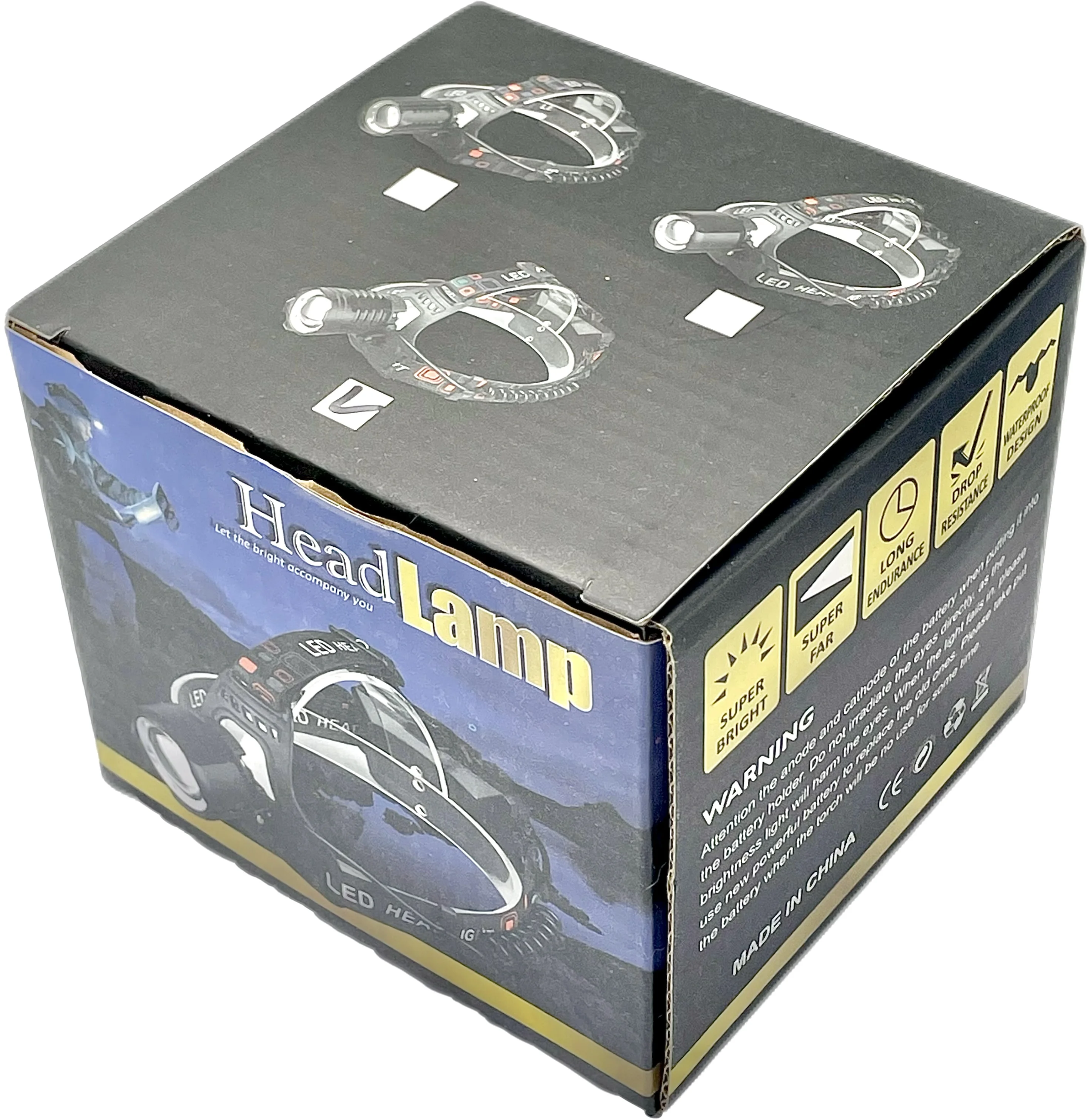 可折叠发光二极管野营前照灯-紧凑型设计，亮度可调，适用于背包发光二极管前照灯