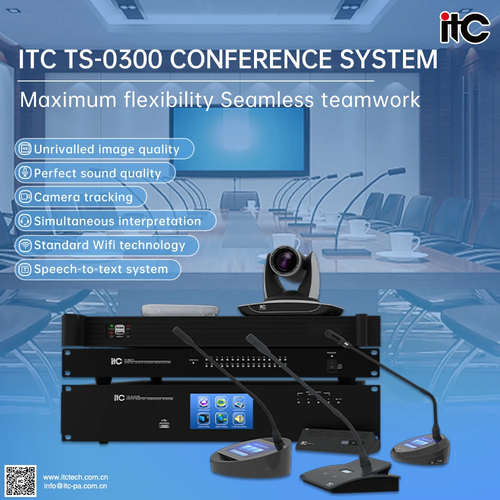 ITC Audio and Video Conference Device  Equipment With Speaker Camera Tracking and Ultra