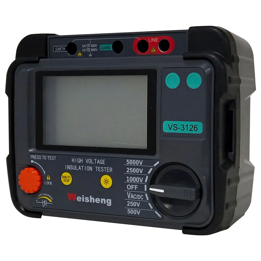 High Accuracy 5kv 10kv Short Current Megohmeter High Voltage Insulation Tester