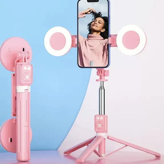 thumbnail image 2 of 3-in-1 Selfie Stick Tripod With Bluetooth Remote - Extendable Phone Holder For Travel & Vlogging 2 of 13